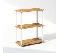 Furinno Turn-N-Tube Estantería 3 Niveles 11,6x23,6x29,6 para Salón Dormitorio Oficina Haya