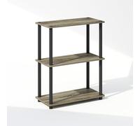 Furinno Turn-N-Tube Estantería 3 Niveles 11,6x23,6x29,6 para Salón Dormitorio Oficina Roble Francés/Negro