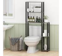 Furinno Turn-N-Tube Estantería De Baño Independiente con 5 Estantes para Organizar El Baño Roble Gris