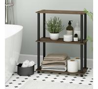 Furinno Turn-N-Tube - Estantes de almacenamiento de 3 niveles, estante esquinero, estantes abiertos sin herramientas, para organización y almacenamiento, sala de estar, dormitorio, entrada, lavandería