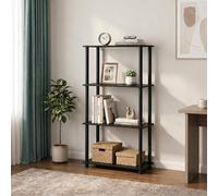 Furinno Turn-N-Tube - Estantes de almacenamiento de 4 niveles, estante esquinero, estantes abiertos sin herramientas, para organización y almacenamiento, sala de estar, dormitorio, entrada, lavandería