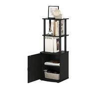 Furinno Turn-N-Tube Expositor Cuadrado, Engineered Wood, Blackwood/Negro, 2 estantes