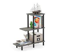 Furinno Turn-N-Tube Mesas Laterales, Madera, Roble francés Gris/Negro, 29.49 x 80 x 82.91 cm
