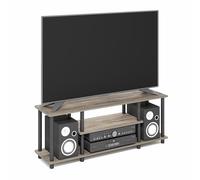 Furinno Turn-N-Tube Muebles TV sin Herramientas, Engineered Wood, Francés Roble Gris/Negro, 47
