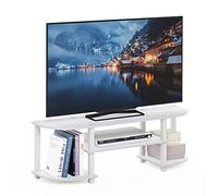 Furinno Turn-S-Tube Amplia TV Centro de Entretenimiento, Madera de ingeniería, Blanco, 120.02 (W) x 40.4 (H) x 34.04 (D) cm