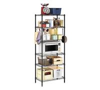 Furinno Wayar Estante de Almacenamiento Metálico de 6 Niveles, Negro