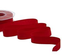 Furlanis - Eco-tafetán, 100% Reciclado, Decoración de Regalo Cajas Flores Boda Navidad, Tela Italiana - Rojo, 25 mm x 25 m