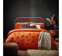 furn. Juego de Funda de edredón tamaño King con diseño de Calabaza, Color Naranja