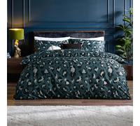 Furn. Muebles. Juego de edredón con Estampado True Leopard - Doble - Pizarra