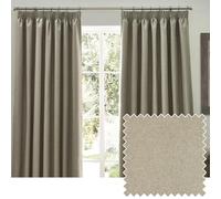 Furn. Muebles. Par de Cortinas Opacas con Pliegues Tipo lápiz Dawn - Natural - 117x137cm