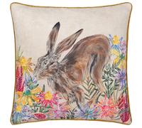 Furn. Wylder Cojín Relleno de Plumas Estampado Nature Country Wilds Blossom Hare - Multicolor - 45x45cm