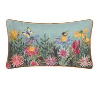 Furn. Wylder Cojín Relleno de Poliéster Estampado Nature Country Wilds Blossom Meadow - Azul Cielo - 30x50cm