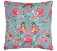 Furn. Wylder Nature Cojín de Exterior con Relleno de poliéster, diseño Floral Claudia - Azul Huevo de Pato - 45x45 cm