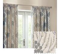 furn. Wylder Nature Cortinas Plisadas de Jacquard Floral Ophelia