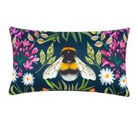furn. Wylder Nature House of Bloom Zinnia Bee Rectangular Outdoor Cushion Cover
