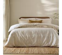 furn. Yard Hebden Mélange Juego De Funda Nórdica De Algodón A Rayas - Ropa De Cama Reversible Ultra Suave (Amarillo Miel - Super King - 260x220cm)