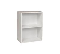 furni24 Estantería Ancha con 2 Compartimentos, estantería de Madera, estantería de Cubos, estantería de Almacenamiento, Color Blanco, 60 x 31 x 77 h
