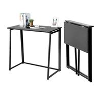 FURNISH 1 Mesas de Conferencia, Mesas de Ordenador,Negro | Mesas plegables para pequeñas salas de reunión, montaje fácil, estructura de MDF y metal, 80 x 40 x 74 cm