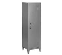 FurnitureR Archivador Estilo Industrial Armario de Almacenamiento con Llave, Armario con Cerradura, Muebles de Oficina, 38,2 x 38,2 x 137,3 cm, Gris