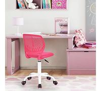 FurnitureR Silla de Escritorio, Silla giratoria ergonómica sin reposabrazos, Silla de Oficina Ajustable en Altura con Ruedas, cómoda Silla de Trabajo para Oficina en casa, Dormitorio y Estudio