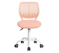 FurnitureR Silla de Escritorio, Silla giratoria ergonómica sin reposabrazos, Silla de Oficina Ajustable en Altura con Ruedas, cómoda Silla de Trabajo para Oficina en casa, Dormitorio y Estudio