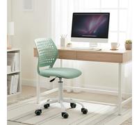 FurnitureR Silla de Oficina sin reposabrazos, Silla giratoria de Altura Ajustable con Ruedas, Silla ergonómica de Escritorio para Oficina en casa y Estudio, giratoria 360°, 3 Colores a Elegir