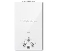 Furvveerr Calentador de Agua Butano de Gas de 10L,Calentador de Agua Portátil de 20KW,Calentador Gas 10L / min,con Modos de Invierno y Verano,para Baño/Cocina/Autocaravana/Camping (10, Litros)
