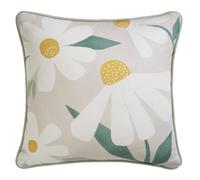 Fusion Cojín con diseño de Margaritas (43 x 43 cm), Terciopelo Suave, Relleno Incluido, diseño de Flores Amarillas