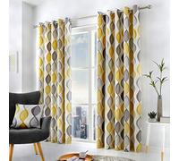 Fusion - Cojín Relleno de algodón, Gris, Curtains: 90" Width x 72" Drop (229 x 183cm)
