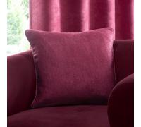 Fusion - Cojín Rojo Vino (43 x 43 cm) - Relleno Incluido - Borde Ribeteado - Cortinas a Juego Disponibles - Cojín Rojo Claro con Funda incluida/Inserto de cojín - Colección Strata