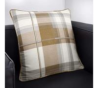 Fusion - Funda Balmoral de Cuadros, Natural, Cushion (Filled): 43 x 43cm