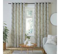 Fusion - Par de Cortinas con Ojales 100% algodón, 168 cm de Ancho x 229 cm de caída, Color Natural
