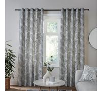 Fusion - Par de Cortinas con Ojales 100% algodón, 168 x 183 cm, Color Negro