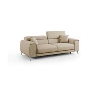 Fusion sofá con asientos deslizantes en tela suave antimanchas 185 cm camel