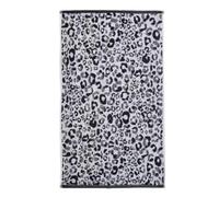 Fusion Toalla de baño (90 x 150 cm), 100% algodón, diseño de Guepardo y Leopardo, Color Blanco y Negro