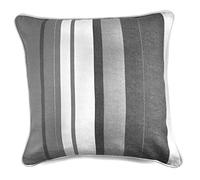 Fusion Whitworth Stripe Cojín de Rayas, Algodón, Gris, 43 x 43 cm (Pack of 1)