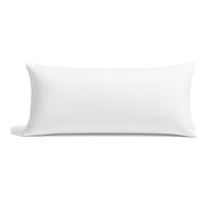 FUSIONHOME - Almohada Fibra y Viscoelástica 105 cm - Tejido Tacto Pluma Extrasuave - Memory Foam, Termoregulable e Hipoalergénica - 80% Fibra Hueca y 20% Copos 100% Viscoelásticos - Firmeza Media