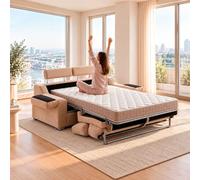 FUSIONHOME Colchón Sofá Cama 80x180 Sistema Italiano - Viscoelástica de Alta Densidad Firmeza Media - Colchón para Sofá Cama 12 cm de Grosor - Doble Cara Invierno/Verano - Sofá No Incluido