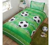 Rapport London – Juego de funda de edredón y almohada Goal Football, Verde 135x200 cm