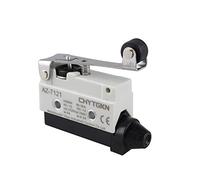Futheda Interruptor de límite horizontal AZ-7121 TZ-7121 Actuador de palanca de rodillo de bisagra larga micro momentánea AC 380V 10A Interruptor de un solo polo Montaje en panel 1NC + 1NO
