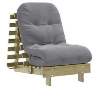 Futón Sofá Cama Con Colchón Madera Impregnada Pino 60x206x11 Cm Vidaxl
