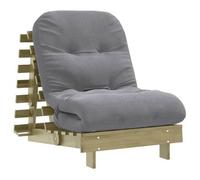 Futón Sofá Cama Con Colchón Madera Impregnada Pino 70x206x11 Cm Vidaxl