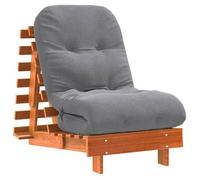 Futón Sofá Cama Con Colchón Madera Maciza Marrón 60x206x11 Cm Vidaxl