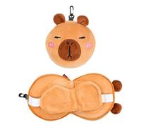 Futuhada Almohada de Viaje 2 en 1 Convertible - Cojín Cervical Suave y Peluche Animal con Antifaz para Dormir, Ideal para Avión, Coche y Tren - Portátil y Cómoda para Niños y Adultos