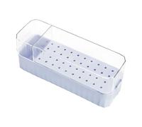 Fuuxtci Maletín Portabrocas para Uñas - Organizador De 40 Huecos Para Herramientas De Uñas - Caja De Almacenamiento Con Tapa Transparente Antipolvo Para Esmaltado En Gel En Estación De Trabajo De