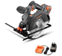 FUXTEC 20V Akku Handkreissäge FX-E1CS20 SET mit 1 x Akku 4Ah, 1 x Ladegerät 1A Naranja
