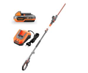 FUXTEC 20V Akku Hochheckenschere FX-E1HH20 SET mit 1 x Akku 2Ah, 1 x Ladegerät 2,4A Naranja