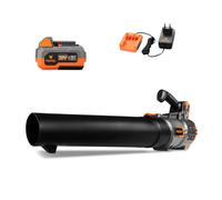 FUXTEC 20V Akku Laubbläser FX-E1LB20 SET 1 mit 1 x Akku 4Ah, 1 x Ladegerät 2,4A Naranja