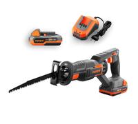 FUXTEC 20V Akku Säbelsäge FX-E1SS20 SET mit 1 x Akku 2Ah, 1 x Ladegerät 2,4A Naranja