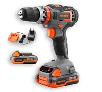 FUXTEC 20V Akku Schlagbohrschrauber FX-E1SBS20 SET mit 2 x Akku 2Ah, 1 x Ladegerät 1A Naranja